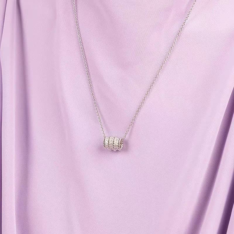 APM Monaco Silver Raw Diamond Necklace